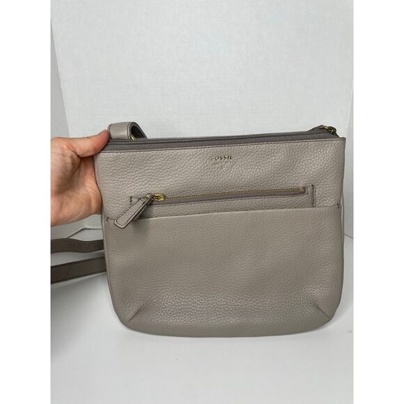 NEW Fossil Tessa Crossbody Bag Taupe - Picture 2 of 6